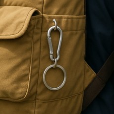 백패킹 배낭 연결 다용도비너 7cm 단품 단단한 메탈 스프링게이트 일상 차키링, 1개