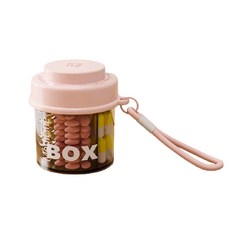 便攜式迷你分裝藥盒, 1個, 粉色