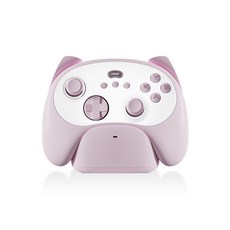 Minmin스토어 고양이 디자인 무선 블루투스 게임패드 PC 스팀 NS 호환 미니 컨트롤러, 1개, 핑크캣 L1050, 기본 색상