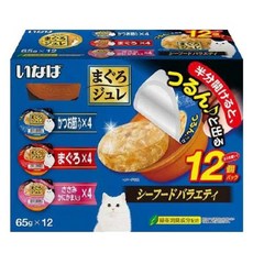 이나바 챠오 고양이컵캔 마구로쥬레 대용량 버라이어티팩 12개입, 씨푸드 버라이어티 12P, 780g, 1개