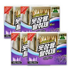 산도깨비 옷장용 탈취제 라벤더, 260g, 4개