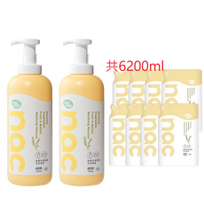 nac nac 酵素奶瓶蔬果洗潔慕斯700ml x2瓶 補充包x6包組, 1箱, 700ml