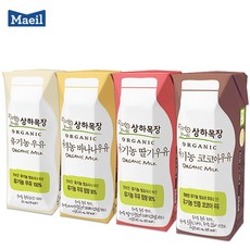 매일 상하목장 유기농 멸균우유 125ml x 4팩 딸기우유 바나나우유 코코아우유 흰우유우유, 4개, 4개