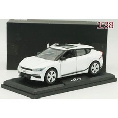 1/38 기아 EV6 다이캐스트 모형 합금 자동차 한국차 장식 컬렉션 KIA, 흰색+베이스