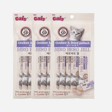 더캣츠 미니 베로베로젤 고양이 간식 5p, 닭 + 북어 혼합맛, 3개