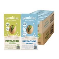 썬키스트 피스타치오 오리지널 190ml 24팩 + 언스위트 190ml 24팩, 24개