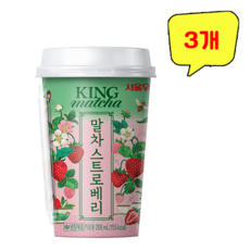 서울우유 말차 스트로베리, 3개, 200ml