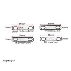 황동 기타 넥 심시마 두께 어쿠스틱일렉트릭 높이 조절용 가스켓, 1개