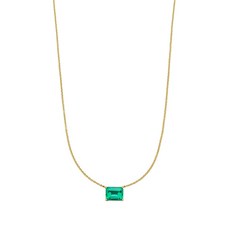 베이누 에덴 14K 재활용 옐로 골드 에메랄드 네크리스