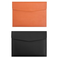 라워스 가죽 파일 서류 클러치 케이스, 2개, 블랙+브라운