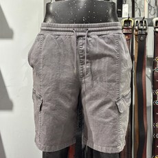 버커루 남성 가먼트다잉 사선포켓 5부 밴딩 반바지_DG