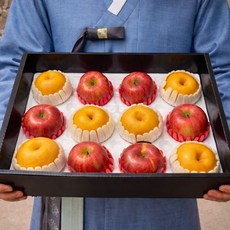 명절 사과 배 혼합 선물세트 풍성형(사과6과 배6과) 명품형(사과4과 배5과) 5kg, 1개, 5kg(사과4과+배5과/고급형)