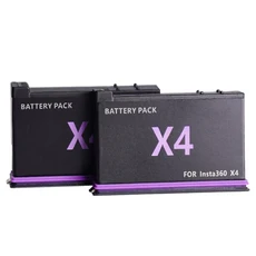 Insta360 X4 배터리용 3.85V 2500mAh 충전 배터리 360도 파노라마 액션 카메라용 고속충전 케이스 보관함, 04 2 Pc Battery