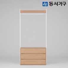 동서가구 팬타 플러스 포스코 스틸 시스템 드레스룸_1000 서랍 행거 DF643901, 오크