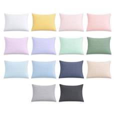 온도 60수 순면 피그먼트 줄누빔 베개 커버 14color 1+1