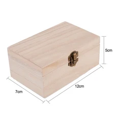 1Pcs 나무 상자 일반 광장 힌지 스토리지 박스 기념품 결혼식 세례 대 한 Craf, 01 S, 01 빠른