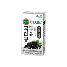 베지밀 국산콩 검은콩 고칼슘 두유 190mlx32팩, 190ml, 32개