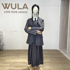WULA烏拉 星期三阿達一族 帕斯利弟弟 Wednesday Addams 亞當斯弟弟 星期三制服 Thing 阿達衣服