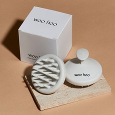 우후 두피 스칼프 샴푸 브러쉬, 1개, 화이트