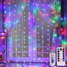 태양 LED 커튼 빛 야외 화환 요정 문자열 파빌리온 가든 파티 휴일 크리스마스 장식, 01 Multicolor, 01 3x1M(100LEDS)