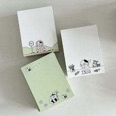 韓國Ins風蜜蜂貓咪便籤本，學生可撕便籤，簡約可愛手帳素材紙, 白色學習貓咪便籤本, 1個