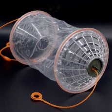 투명 메쉬 접이식 통발 물고기 포획 휴대용 낚시 도구 계곡 물놀이 야외 레저, HS비닐어포기통발