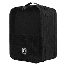 防潑水手提鞋子收納袋, 黑色, 1個