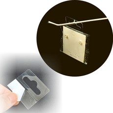 소문난마켓 매장 마켓 진열 스티커 행거 투명 접착 후크 고리 태그 홀더 행택 행거팁 행거택 케이스 투명택 투명텍, B