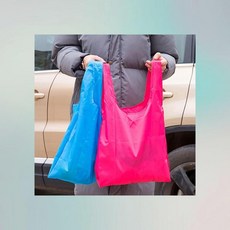 경량 일체형 포켓형 휴대용 접이식 수납 장바구니 쇼핑백, 1개, 상세페이지 참조