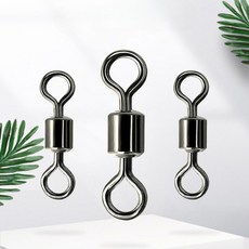 민물낚시장비 휴대용 인터락 핀도래 경량 도래 쭈꾸미 낚시용 100개