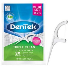 덴텍 트리플 클린 일회용 치실, 150개입, 2개