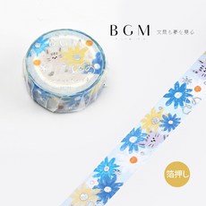 BGM 蠟筆樂園系列 燙金金箔和紙膠帶 大波斯菊, 1個