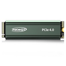 미국출고 평점4.5+ 164493 Fikwot FN950 4TB NVMe SSD PCIe Gen4x4 M.2 2280 최대 5000MB/s 읽기 SLC 캐시 구성 PS5, 5000MB/s(with Heatsink)