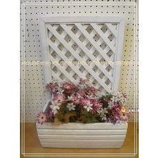 *︵House傢飾︵* 鄉村風格 復古洗白壁掛式網狀木製花架 置物架