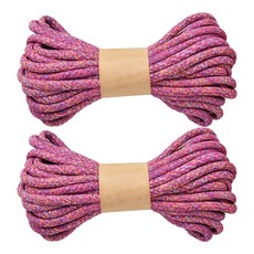 5.0mm 5m 옴브레 촘촘 우동실 키링 악세사리 헤어밴드 가방 마크라메 재료 컬러로프 칼라로프 무지개로프 아웃도어로프, 2개, 19.푸시아