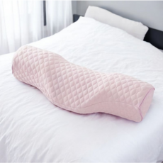 슬로우 리바운드 목이 편한 경추목베개 인체공학 메모리폼 미니 베개, 1개, 핑크