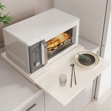 주방 전자레인지 확장 받침대 슬라이딩 선반 하단 서랍 트레이 메탈 다목적 오븐 커피메이커 스토리지 선반, 1단, 하얀색