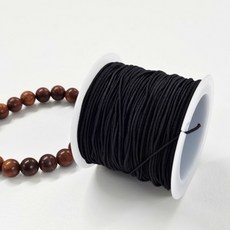 리브온 염주 비즈 팔찌 만들기 DIY 나일론 고무줄, 1개, 블랙