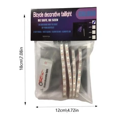 자전거 장식 조명 프레임 배터리 박스 포함 방진 LED, 02 green