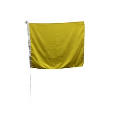 국제 신호기 Q 75x90cm 코드 기 Q 보트 기 Code flag 직물 폴리에스터, 1개, YELLOW