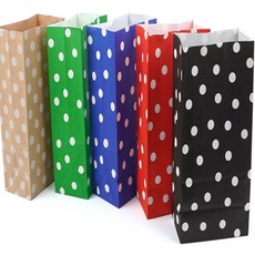 달샵 도트 각대 봉투 1P 튀김봉투, 하늘색