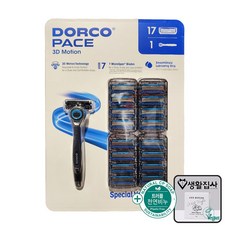 도루코 페이스 3D모션 면도기세트 + 천연비누 코스트코, 1개, 기1+날17