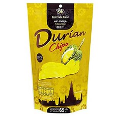비 프루츠-두리안 칩 태국 스낵 65 그램 봉지 Bee Fruits-Durian Chips Thai Snack 2.3 Ounce Bag Free Shipping, 65g, 1개