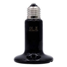 발열전구 온열 열등 1개 반려동물 난방 램프 블랙 적외선 세라믹 이미 터 열 전구 Brooder 파충류 25W 50W 75W 100W 150W 200W, Black 25W