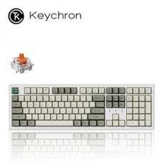 Keychron K10 Max 全尺寸 機械鍵盤 白色 三模 RGB 熱插拔 靜音紅軸 注音版本, 紅軸