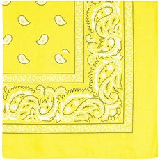 Raylarnia 반다나 여성용 다목적 면 머리띠 55.9cm22인치 페이즐리 카우보이 남성용 핑크 [호환], 옐로우