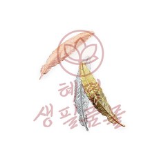 혜명생필품몰 깃털모양 금속 책갈피, 화이트K