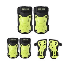 兒童護具 頭盔 自行車輪滑騎行裝備防摔護膝, 綠色護具,S  12.5-27.5公斤, 1個