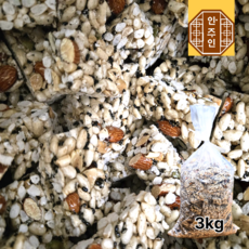 아몬드 듬뿍 땅콩쌀강정 대용량 국내산 튀밥 오란다 조청 전통과자 오꼬시 민속, 1개, 3kg