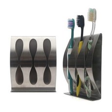 접착식 생 스테인리스 칫솔 꽂이 걸이-3구형, 칫솔꽂이 2구형, 칫솔꽂이 3구형
